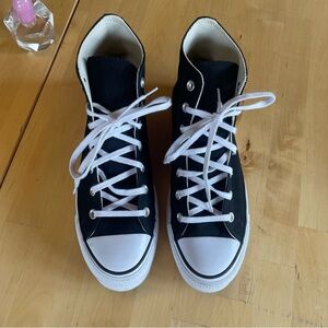 Converse Chuck Taylor All Star Lift Platform Canvas Black - Size 10